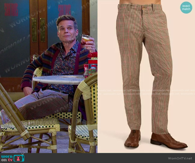 Mr Turk Alex Slim Trouser worn by Leo Stark (Greg Rikaart) on Days of our Lives