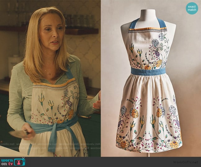 Turkuaz Kitchen Turkuaz Kitchen Posy Apron worn by Lydia Morgan (Lisa Kudrow) on No Good Deed