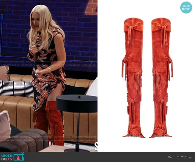 Voyette Lee Jay LA Fringe Boot in Rust worn by Gwen Stefani on The Voice