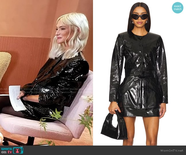 Aknvas Cropped Barnett Jacket in Nero worn by Zanna Roberts Rassi on Today