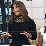 Aliya LeeKong’s black embellished turtleneck sweater on Today