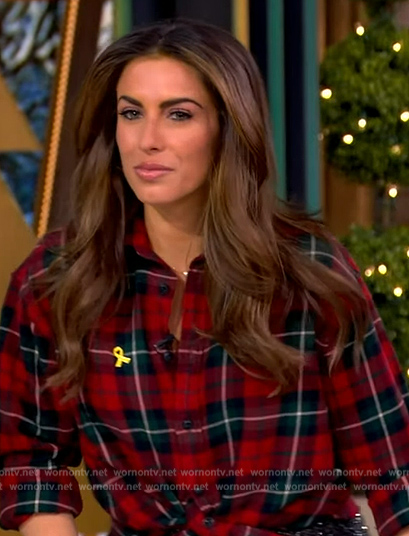 Alyssa’s red plaid shirt on The View