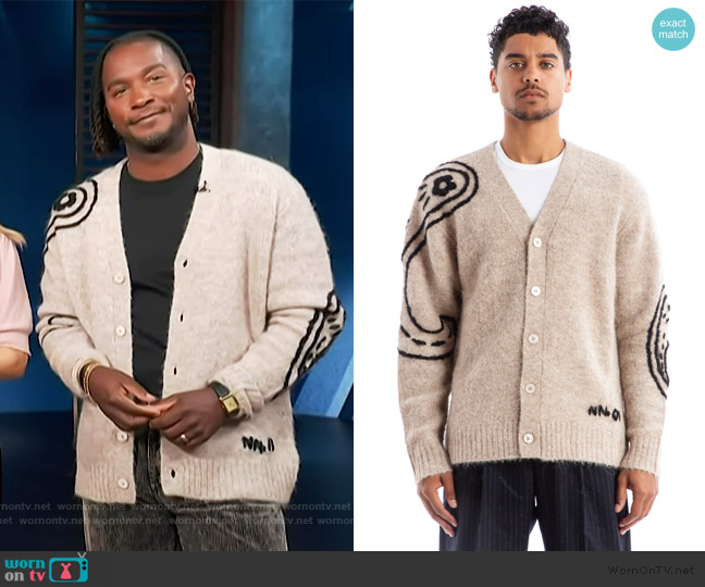 NN07 Kyle cardigan worn by Scott Evans on Access Hollywood