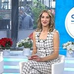 Andrea Lavinthal’s white plaid tweed vest and pants on Today