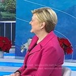 Anne's pink moto jacket on Today