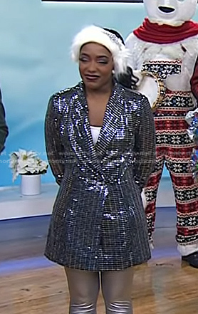 Ariel Dykes’s metallic blazer dress on Today