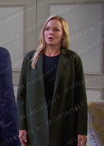 Belle’s green coat on Days of our Lives
