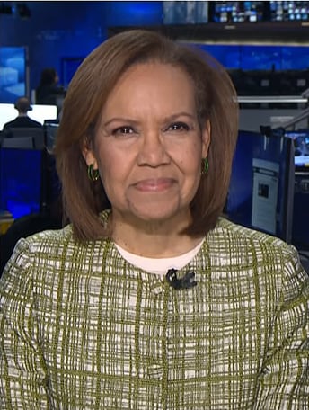 Bertha Coombs’s green tweed jacket on NBC News Daily