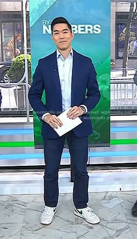 Brian Cheung’s ivory and green sneakers on Today