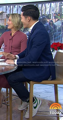 Brian Cheung’s ivory and green sneakers on Today