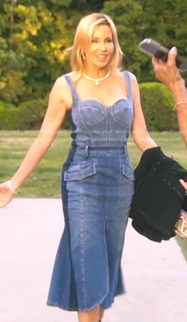 Camille’s denim midi dress on The Real Housewives of Beverly Hills
