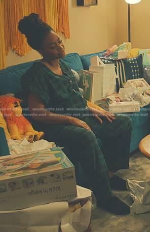 Carla’s green plaid pajamas on No Good Deed