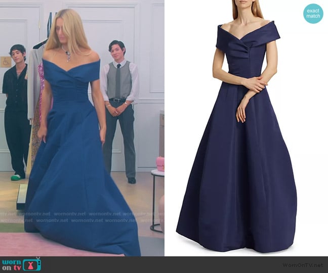 Catherine Regehr Margaret Silk Faille Gown worn by Paris Hilton on Paris and Nicole The Encore