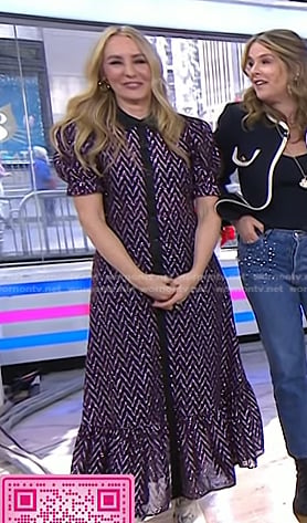 Chassie’s metallic zig-zag shirtdress on Today