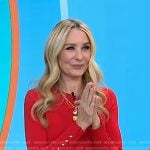 Chassie’s red button cuff sweater on Today