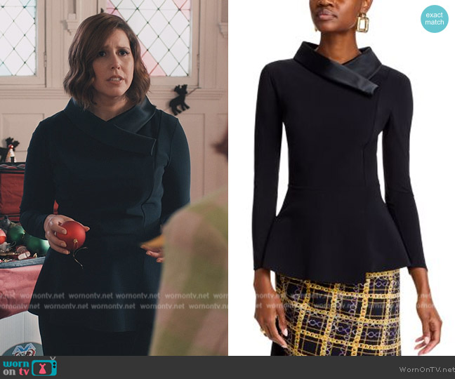 Chiara Boni La Petite Robe Elida Peplum Top worn by (Vanessa Bayer) on Elsbeth