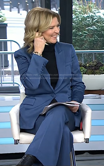 Christine’s blue blazer and pant suit on Today
