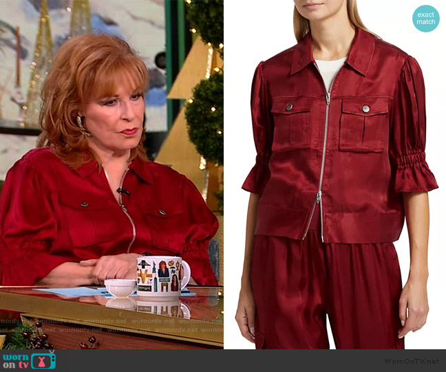 Cinq a Sept Holly Puff-Sleeve Utility Jacket worn by Joy Behar on The View