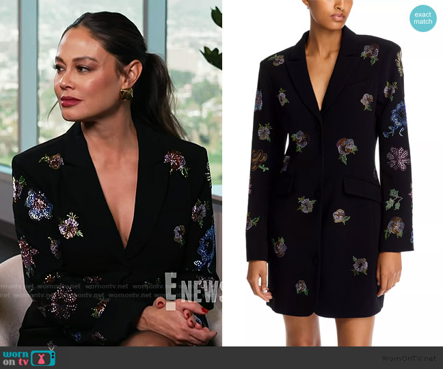 Cinq a Sept Pansy Garden Joel Embellished Dress worn by Vanessa Lachey on E! News