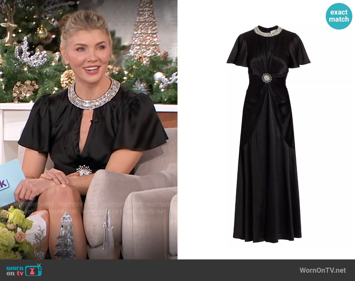 Cinq a Sept Sharma Dress worn by Amanda Kloots on The Talk