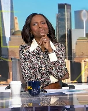 Deborah’s floral blouse on Good Morning America