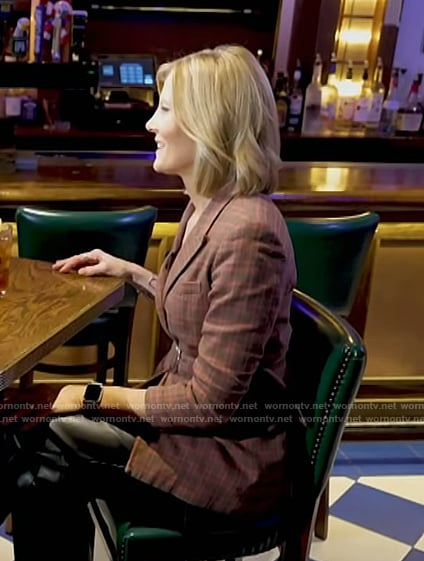 Kate’s plaid belted blazer on NBC News Daily