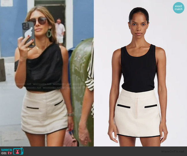 Dissh Von Cream Linen Skort worn by Erin Lichy on The Real Housewives of New York City