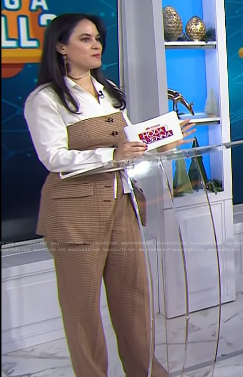 Donna’s houndstooth bustier top and pants on Today