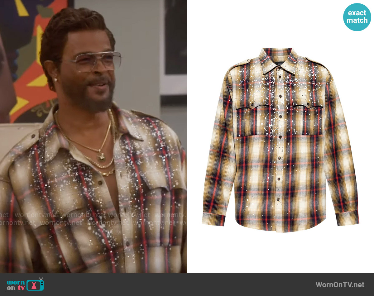 DSquared2 Checked Pattern Shirt worn by Poppa (Damon Wayans) on Poppas House