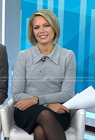 Dylan’s grey long sleeve polo on Today