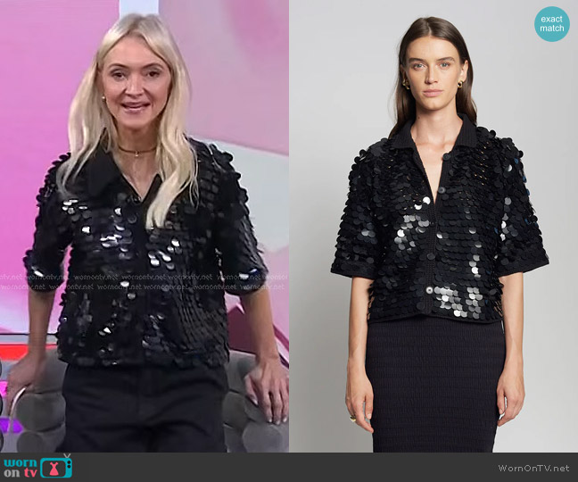 Eleven Six Phoebe Sequin Shirt worn by Zanna Roberts Rassi on Today