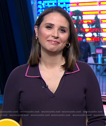 Elizabeth’s brown polo dress on Good Morning America