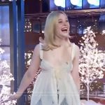 Elle Fanning’s lace top on The Kelly Clarkson Show