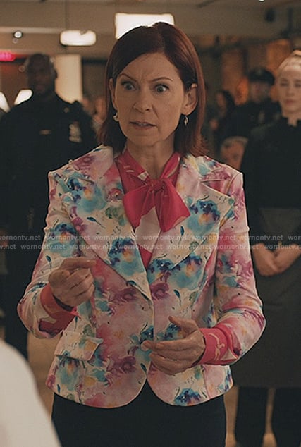 Elsbeth’s floral print blazer on Elsbeth