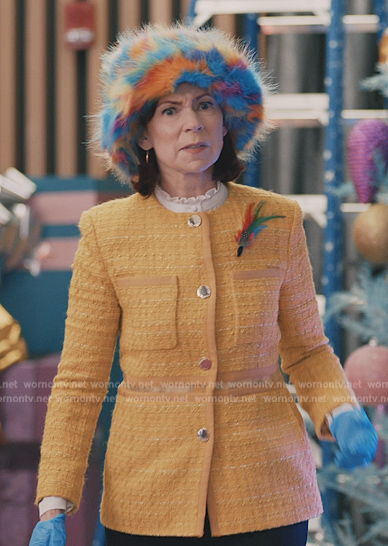 Elsbeth’s orange tweed jacket on Elsbeth