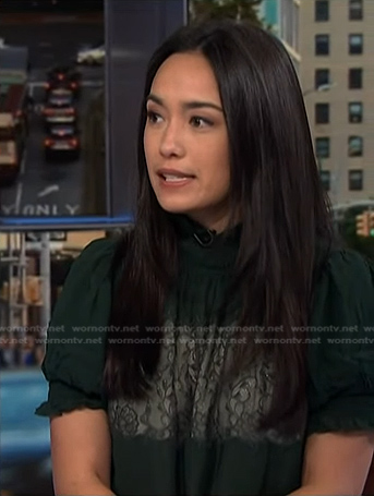 Emilie’s green lace top on Today