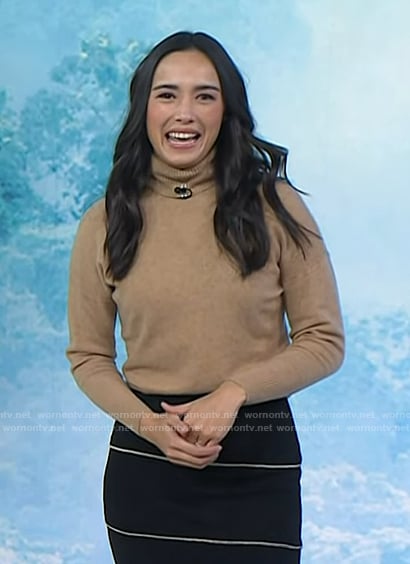 Emilie’s black stripe skirt on Today