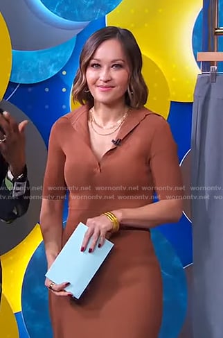 Eva’s brown polo dress on Good Morning America