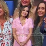 Eva’s pink ribbed polo dress on Good Morning America