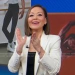 Eva’s ivory double breasted blazer on Good Morning America