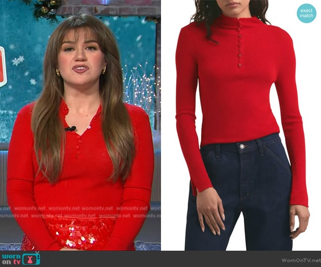 Favorite Daughter The Jackie Merino Wool Sweater worn by Kelly Clarkson on The Kelly Clarkson Show