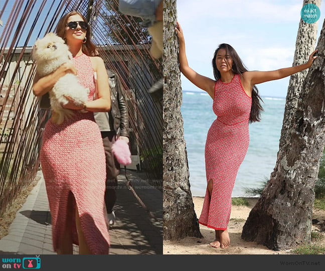 Free People Mindy Backless Midi worn by Audrey Pratt on Southern Charm
