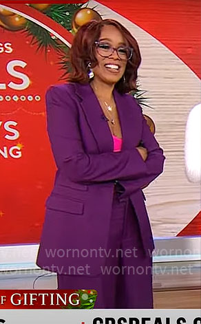 Gayle King’s purple suit on CBS Mornings