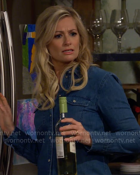 Gemma’s denim shirt on The Neighborhood