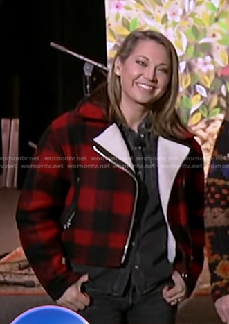 Ginger’s red buffalo jacket on Good Morning America