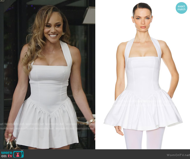 Helsa Faille Halter Mini Dress worn by Ashley Darby on The Real Housewives of Potomac