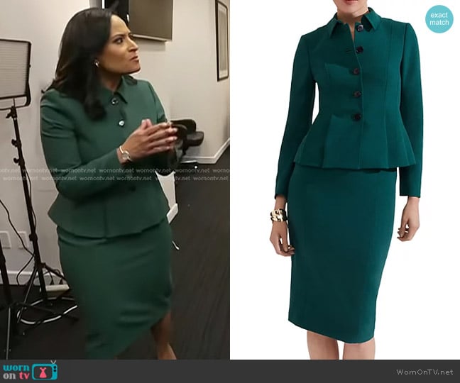 Hobbs Scarlett Button Front Jacket worn by Kristen Welker on Today