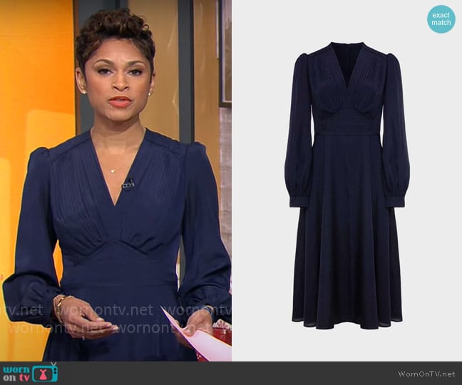 Hobbs Adrianna Dress worn by Jericka Duncan on CBS Mornings