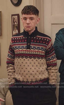 Jacob’s fair isle sweater on Abbott Elementary