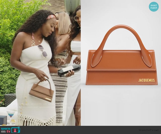 Jacquemus Le Chiquito Long Top-Handle Bag worn by Jassi on The Real Housewives of Potomac